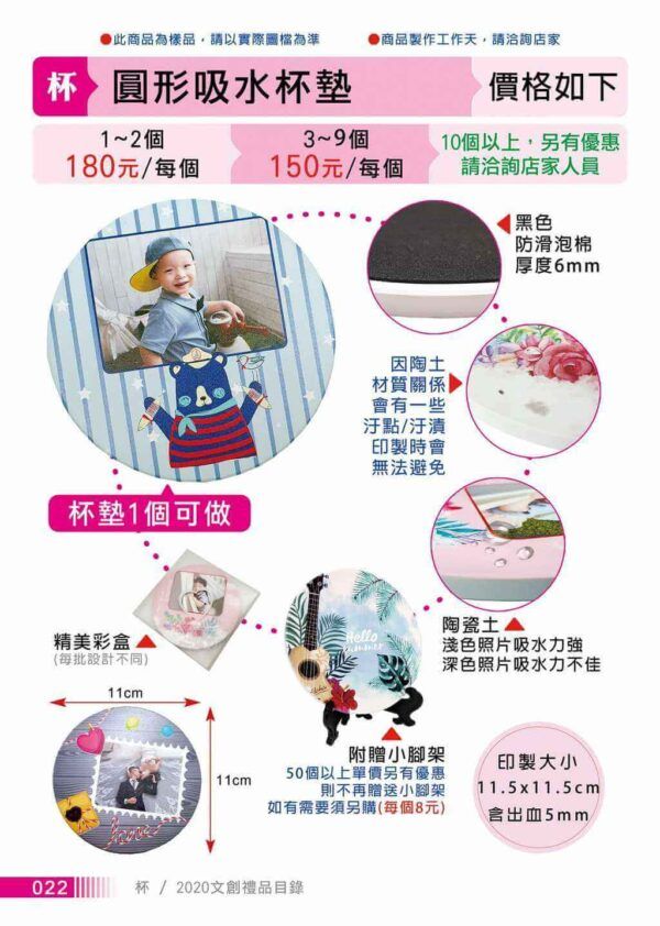 圓形吸水杯墊