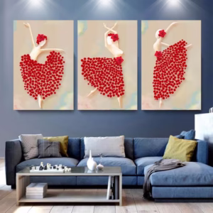 舞動生活藝術三聯掛畫組