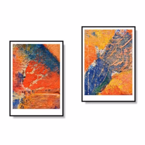 色彩藝術二聯掛畫組